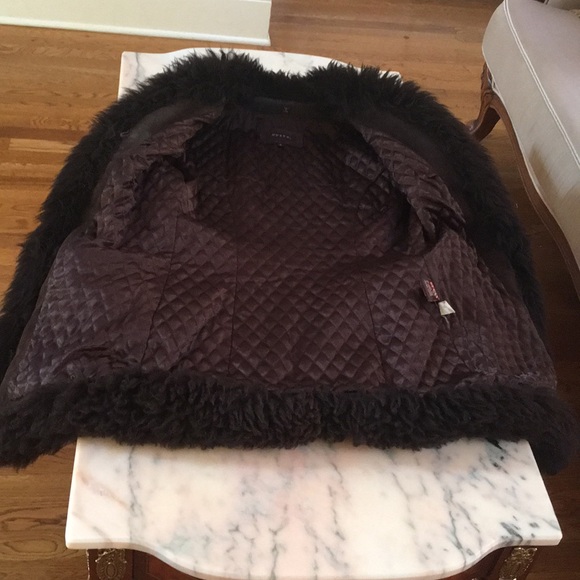 Guess 100% Lamb Fur Shearling Coat - Picture 7 of 8